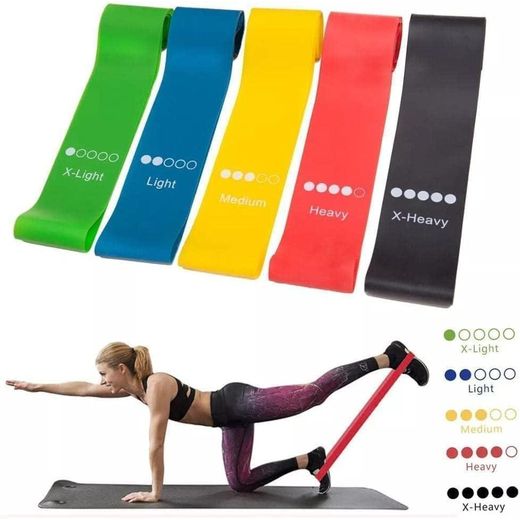 Generic 5 Levels Resistance Rubber Training Band, Strength Training Rubber Loops, Fitness Bands, Yoga Training Equipment, Strength Training. - image 2