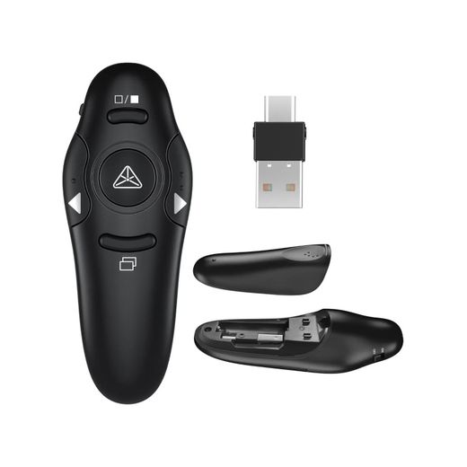 Generic 2-in-1 USB Type-C Presentation Clicker, Clikcer for Powerpoint Presentations, Presentation Clicker Wireless Presenter Remote Clicker with Volume Control, Presentation Remote Google Slide Advancer