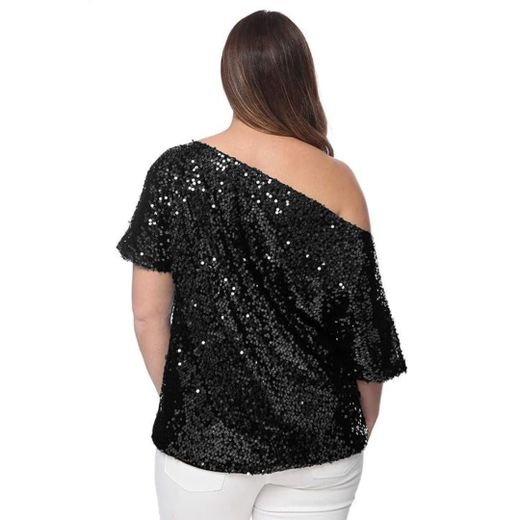 Generic Women's sequined blouse, black - image 2