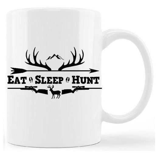 Eat Sleep Hunt Deer Hunting Ceramic Mug- Funny Camping Coffee Milk Tea Mug Cup,Campers Gift,Camping Lovers Gift,Hunters Gift