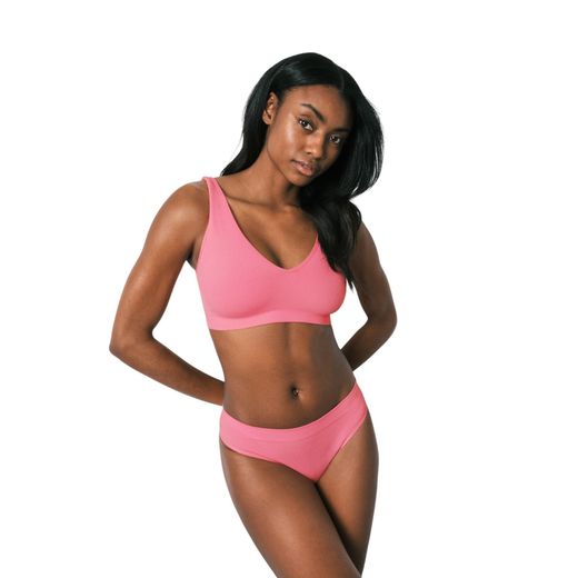 Women Secret Clean cut coral plain halter top
