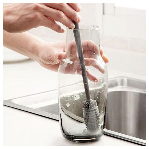 Generic Bottle and Feeding Bottle Cleaning Brush - Gray - image 2