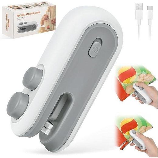 Generic Mini Sealing Machine, 2 in 1 USB Rechargeable Magnetic Heat Sealing & Cutting, Bag Sealer, Plastic Bags Sealing Machine - image 2