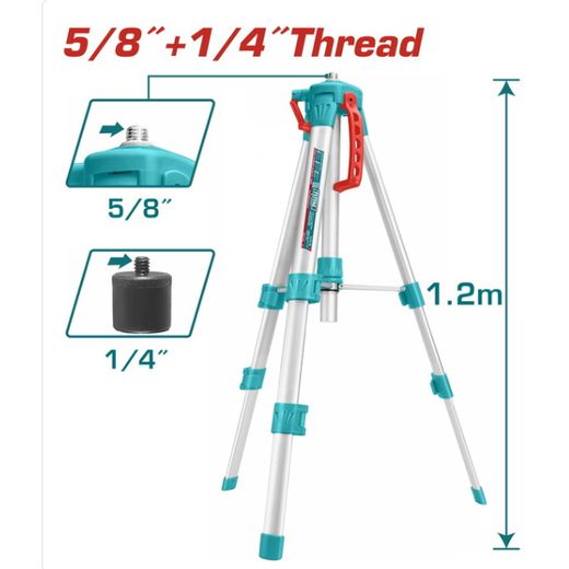 TOTAL TRIPODS FOR LASER LEVELS 1.20m (TLLT01152)
