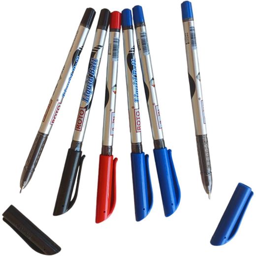 Generic Roto Original Half Dozen Liquid Ballpoint Pens - 3 Blue 2 Black 1 Red - 0.7 mm - image 4