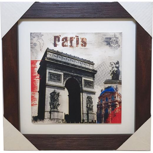 The Arch Of The Triomphe 2 Framed Art Print Brown Wood Frame 24 By 24 Inches