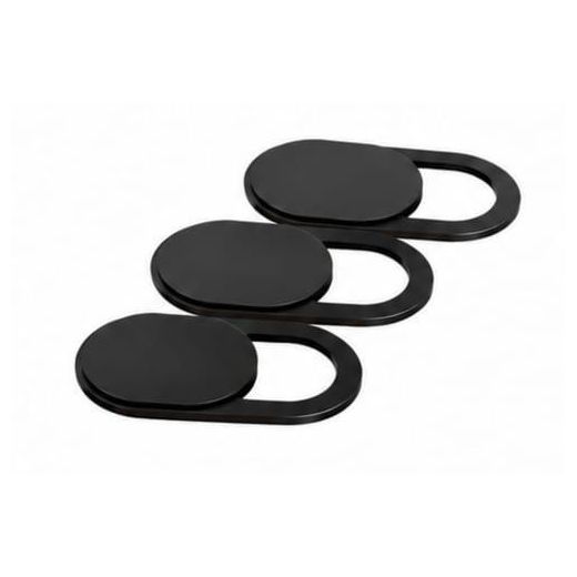 Generic 3PCS Magnetic Sliding Webcam Cover Privacy Protector – Compatible with Laptops, PCs, Tablets & Smartphones, Black