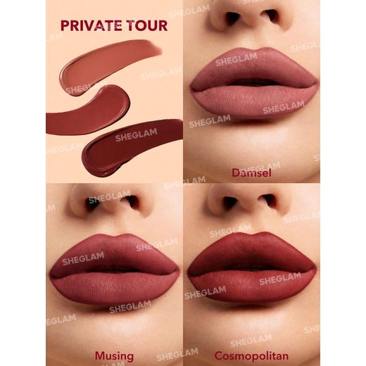 SHEGLAM GLAM Matte Mini Liquid Lipstick Set - Private Tour - 2.3ml*3 - image 2