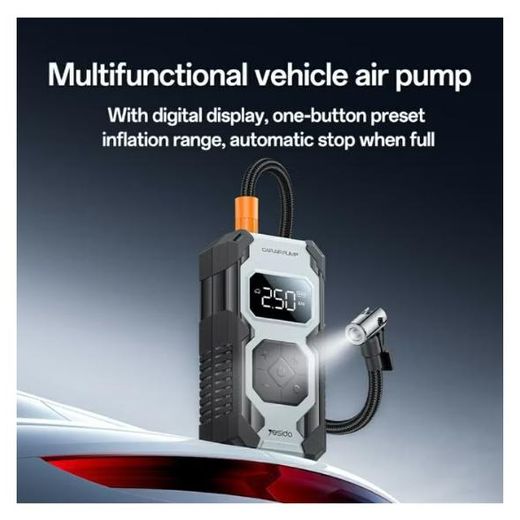 Yesido Mini Electric Pump - VC12 7800mAh - Black - image 2