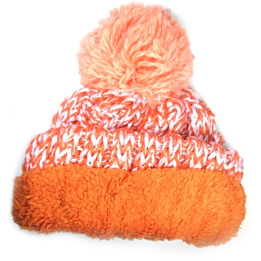Generic Ice Cap - Winter Beanie Hat Wool Thick Lined Inside Warm - Orange - image 2