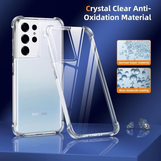 Generic Ziltly Protective Case for Samsung Galaxy S21 Ultra 5G 6.8 inch, Ultra Slim Soft Silicone Shockproof Clear Case, Anti-Scratch TPU Heat Resistant - image 3