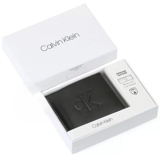 Calvin Genuine Leather Black Wallet for Men