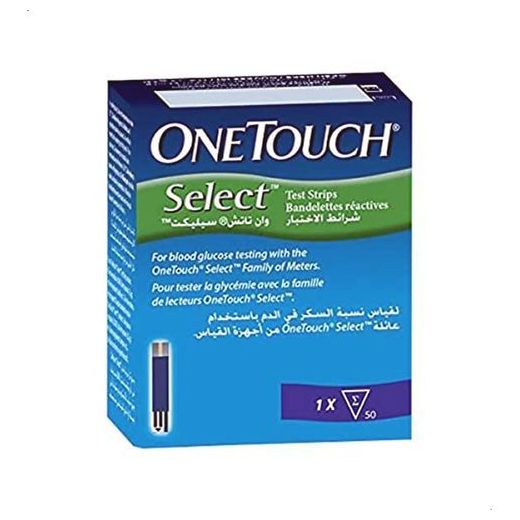 One Touch Blood Glucose Test Strips - 50 Pcs