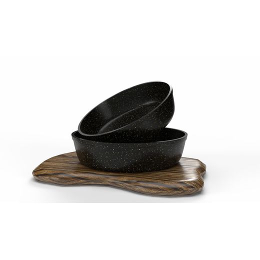 Granite   Nuvira 2 pieces set (oven tray 26/30cm) 5-layer non-stick cookware, made with Italian materials and Korean technology for a unique and healthy cooking experience.