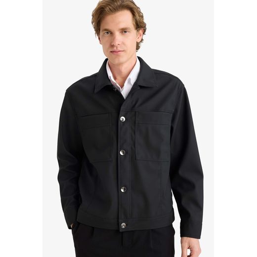 Defacto Oversize Fit Shirt Collar Waterproof Jacket