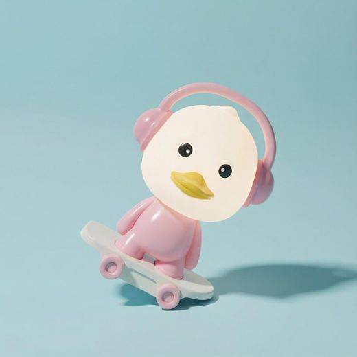 Nagafa Shop Children's decorative lamp with soft LED lighting, cute cartoon chick design, and built-in headphones. - image 4