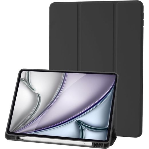 Case Cover Compatible with iPad 9 8 7 Generation (10.2 Inch, 2021/2020/2019), Supports Pencil Charge 2nd Gen, Car Wake Up / Sleep (Black)