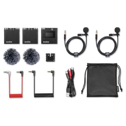 Godox Virso S M2 2-Person Wireless Microphone System for Sony Cameras and Smartphones (2.4 GHz) - image 4