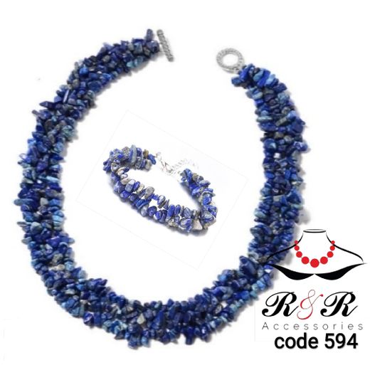 Multi-purpose Set Made Of Broken Blue Stone