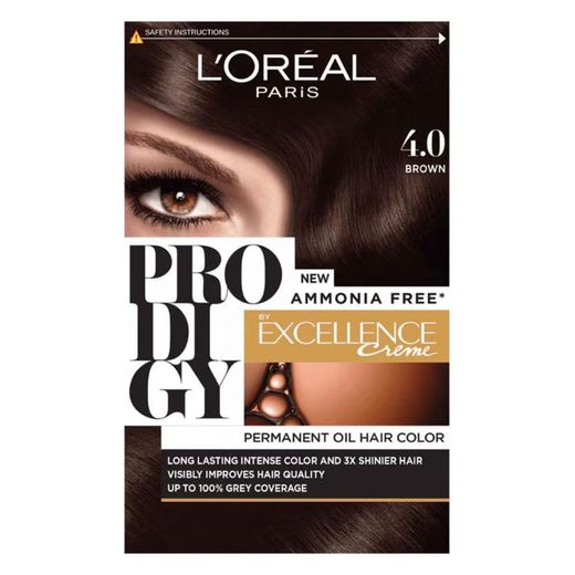Loreal Professionnel صبغة شعر برودجي خالية من الأمونيا - 4.0 120 جرام × 60 مل بني غامق