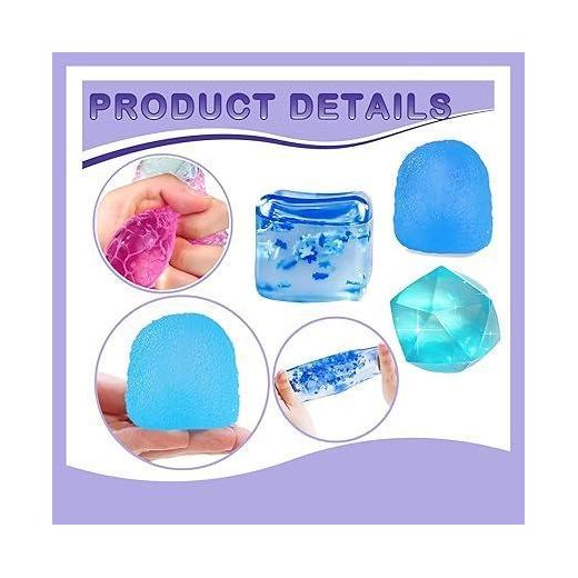 Generic 8 PCS Squishy Cubes Stress Ball Set, Squishy Fidget Toys  8Pcs Squishy Fidget Toys Set In Flexible Elastomer For Office Focus And Sensory Relief With Window Display Box - image 4
