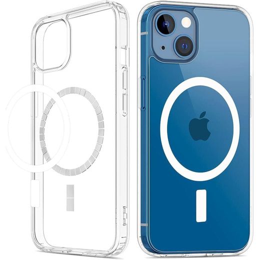 Generic for iPhone 15+ Plus/iPhone 14 Plus 6.7-Inch Case (Compatible with MagSafe) (Strong Magnet) (Military Grade Protection) Magnetic Slim Thin Bumper Phone Cover - Clear
