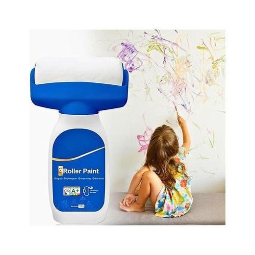 Generic  Wall Repair Paint Roller with Built-in Sponge Applicator – Ready-to-Use White Wall Paint for Covering Scratches, Scuffs, Nail Marks, Stains and Minor Wall Imperfections on Interior Surfaces 500g - image 2