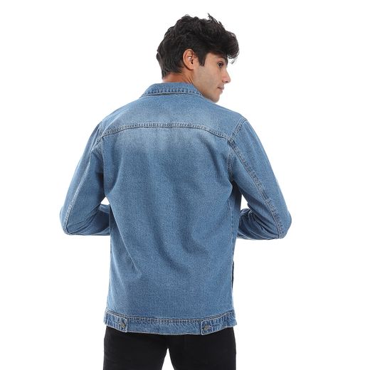 Andora Light Blue Denim Plain Jacket - image 4