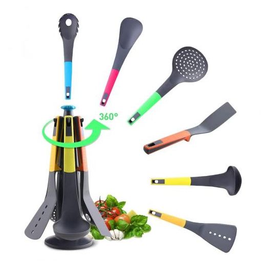 Generic 6-Piece Kitchen Serving Tool With Stand Set - image 3