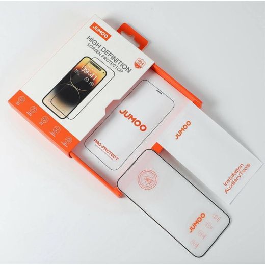 Generic Jumooo High Definition Glass Screen Protector 9H Hardness, HD Clear, Case Friendly Compatible with Apple iPhone 12 Pro Max - image 4