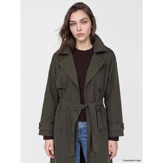 LC Waikiki Sash Women's Gabardine Trench Coat - image 2