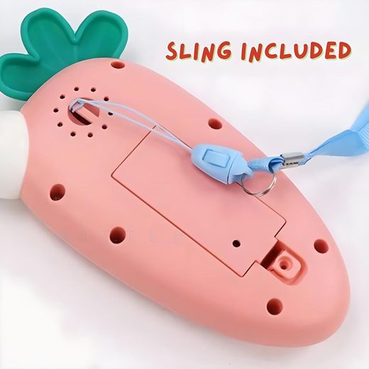 Generic KITTER Rabbit Phone for Kids  Radish Phone for Kids with 20 Musical Songs, Animal Sound Smartphone Toy for Toddlers, Lights  Educational Toys for 2 Year Old (Random Colour As Per Stock) - image 2