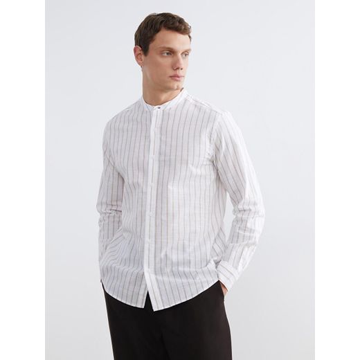LC Waikiki Regular Fit Striped Men's Shirt With A Mandarin Collar