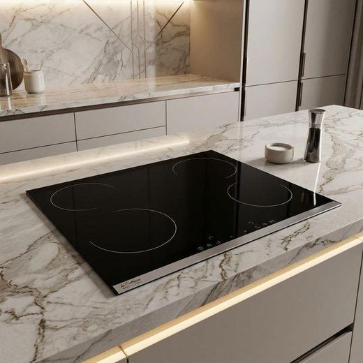 Kitchen Line Built-In Vitroceramic Hob 60cm - 4 Cooking Zones - Front Touch Controls - 9-Level Power Control with Booster - Independent Zone Timer - Residual Heat Indicator - Child Lock Safety - Electric Cooking Hob - Black - H6T40IN.000.E(Made in Italy) - image 3