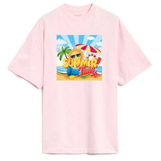 T-SHIRT PINK LOGO SUMMER (6-9Y)