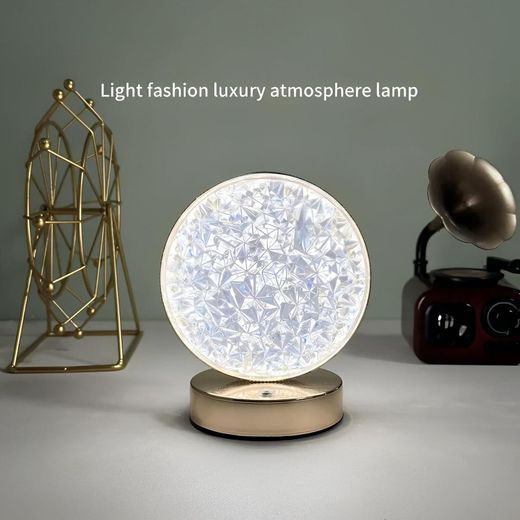 Generic LED Desk Lamp - Touch-Control Office Light with 3 Brightness Levels, Stepless Dimming, Foldable Bedside Reading Lamp for Eye Care, Moon-Shaped Design for Bedroom Convenience - image 4
