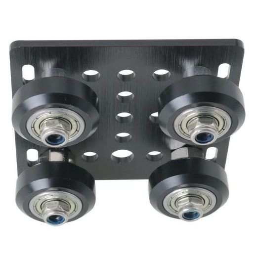 Generic  V Gantry Slide Plate with 4 Pom Pullies Compatible with 2020 and 2040 V Slot Aluminum profile of 3D Printer - image 2