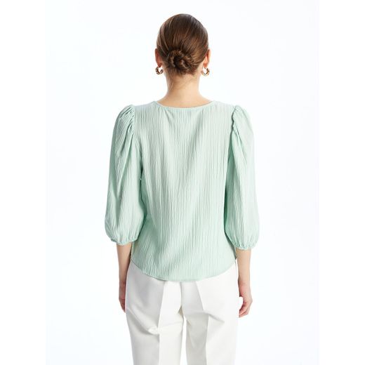 LC Waikiki Crew Neck Textured Women's Blouse - image 4