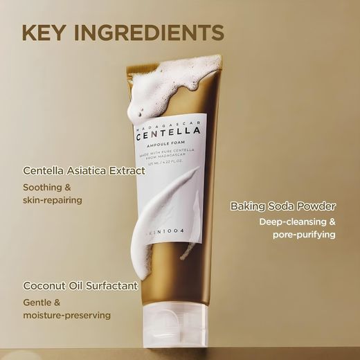 Centella Ampoule Foam, Skin1004 Daily Care, Made With Pure Centela From Madagascar - 125ML - image 3