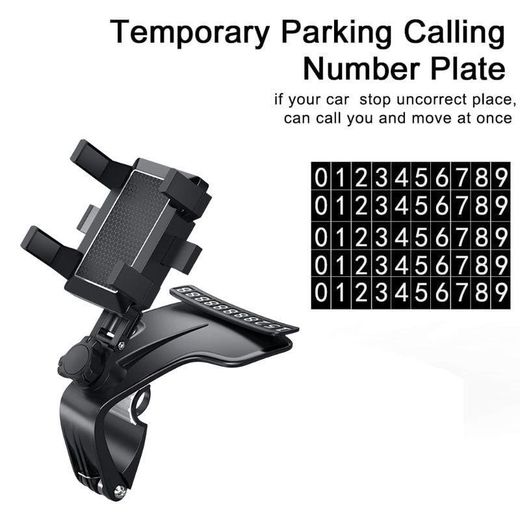 Generic Car phone holder with parking license plate - Multifunctional long-arm dashboard mount - Flexible and 360-degree rotatable - image 2