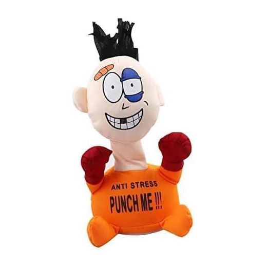 Generic Interactive Screaming Punch Me Anti Stress Plush Doll Desktop Decompression Toy with Suction Base Sound Sensor for Office Home Adults Kids Ages Approx 3+ 1 Piece Novelty Gag Gift (Shape & Color May Vary) - image 4