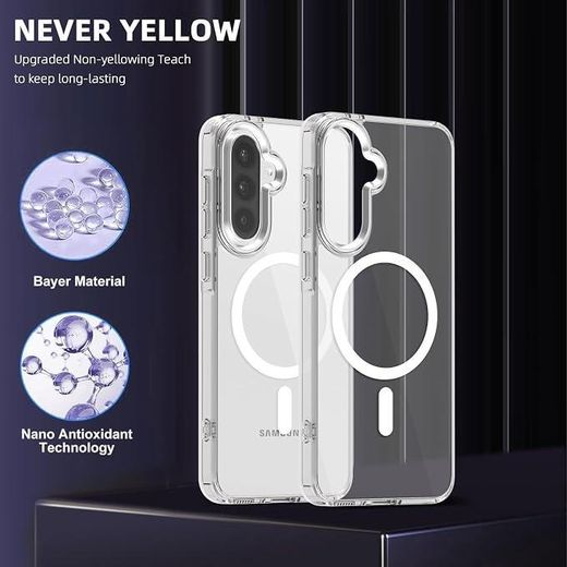 Generic Case for Samsung Galaxy A36/A56 5G, Compatible with MagSafe, Clear Anti-Yellowing Slim Protective Phone Case, Compatible with Wireless Charging, Shockproof Military Grade Protection - image 2