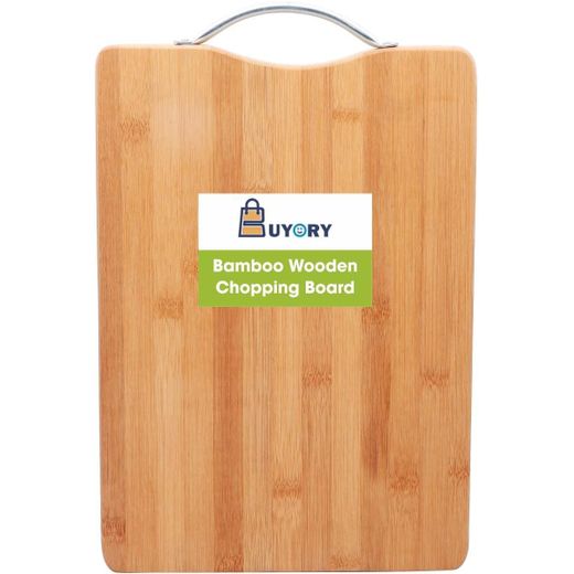 Generic Chopping Board for Kitchen, Wooden Cutting Board for Vegetables, Fruits & Cheese, Chopper Board with Handle (30 x 20cm)
