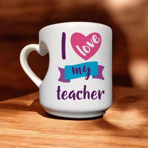 Generic Mug Heart Handle Mug - Custom Ceramic Gift for Teachers - image 2