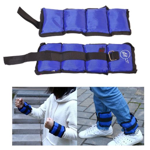 Ufit أوزان الساق والمعصم الرملية المزدوجة Ufit مع حقيبة حمل - زرقاء 1 كجم (0.5 كجم × 2 قطعة) - image 4