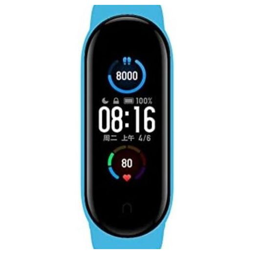 Generic Tentech Strap Silicone Band For Xiaomi Mi Band 7/6 / 5 Breathable Strap Replacement For M5 M6 M7 Bracelet For Xiaomi MiBand 7 6 5 Smart Watch - Light Blue - image 2