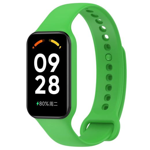 Generic سوار ساعة ذكية، متوافق مع Xiaomi Redmi Band 2, Sport Silicone، من سيليكون، ملحق حمل عملي، تصميم نحيف وخفيف - أخضر نيون