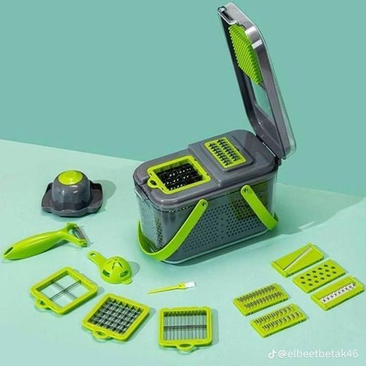 Generic 22 in 1 Multi-Purpose Vegetable Slicer, Professional Food Slicer with Bowl, Lid and 13 Stainless Steel Blades, Onion, Cheese and Fruit Slicer, Adjustable Mandoline Slicer (BLACKFRIDAY OFFER) - image 3