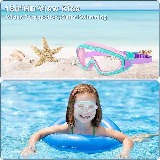 Generic Kids Swimming Goggles Kids 6-14 Anti Fog Swim Goggles No Leaking Girls Swimming Goggles UV Protection Childrens Goggle Swim Glasses - image 2
