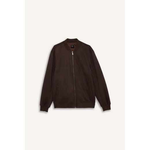 Defacto Slim Fit Lined Suede Lined Bomber Jacket - image 4